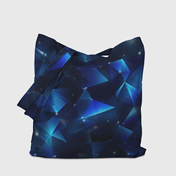 Сумка-шоппер Синяя геометрическая абстракция плиты