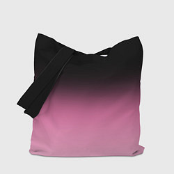 Сумка-шопер Черно-розовый градиент, цвет: 3D-принт