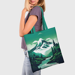 Сумка-шопер Графический пейзаж Камчатки, цвет: 3D-принт — фото 2