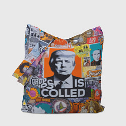 Сумка-шопер Donald Trump - american сollage, цвет: 3D-принт