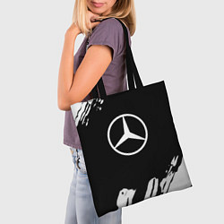 Сумка-шопер Mercedes benz краски спорт, цвет: 3D-принт — фото 2