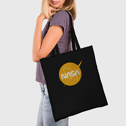 Сумка-шопер NASA yellow logo, цвет: 3D-принт — фото 2