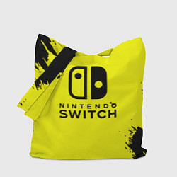 Сумка-шопер Nintendo switch краски на жёлтом, цвет: 3D-принт