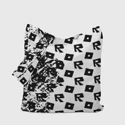 Сумка-шоппер Roblox pattern game black