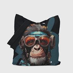 Сумка-шопер Крутая обезьяна в очках, цвет: 3D-принт