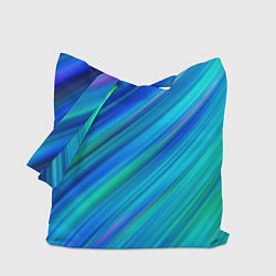 Сумка-шопер Неоновые синие лучи, цвет: 3D-принт