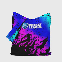Сумка-шопер Rocket League neon game, цвет: 3D-принт