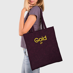 Сумка-шопер Gold girl, цвет: 3D-принт — фото 2