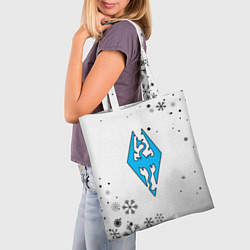 Сумка-шопер Skyrim logo winter, цвет: 3D-принт — фото 2