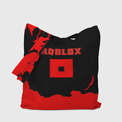 Сумка-шопер Roblox краски красные, цвет: 3D-принт