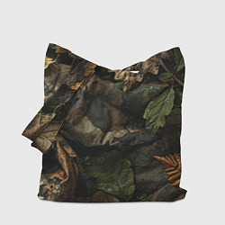 Сумка-шоппер Реалистичный охотничий камуфляж из ткани и листьев