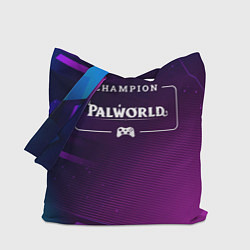 Сумка-шопер Palworld gaming champion: рамка с лого и джойстико, цвет: 3D-принт