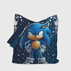 Сумка-шопер Sonic - splash and logo, цвет: 3D-принт