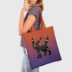 Сумка-шопер Умбреон покемон-кот, цвет: 3D-принт — фото 2