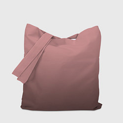 Сумка-шопер Пыльно-розовый градиент, цвет: 3D-принт
