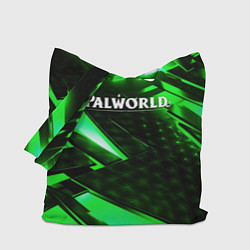 Сумка-шопер Palworld logo green neon, цвет: 3D-принт