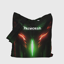 Сумка-шопер Palworld зеленый неоновый свет, цвет: 3D-принт