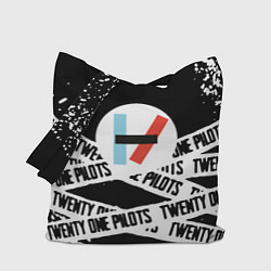 Сумка-шоппер Twenty one pilots stripes steel