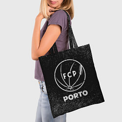 Сумка-шопер Porto с потертостями на темном фоне, цвет: 3D-принт — фото 2