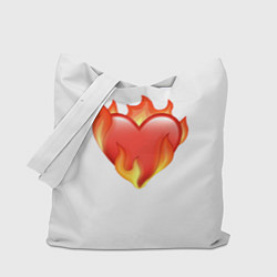 Сумка-шоппер Сердце в огне эмодзи