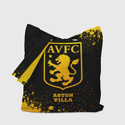 Сумка-шопер Aston Villa - gold gradient, цвет: 3D-принт