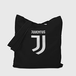 Сумка-шопер Juventus sport fc белое лого, цвет: 3D-принт