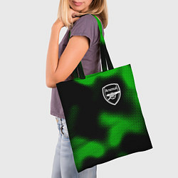 Сумка-шопер Arsenal sport halftone, цвет: 3D-принт — фото 2