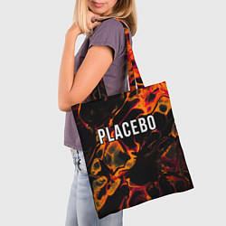 Сумка-шопер Placebo red lava, цвет: 3D-принт — фото 2