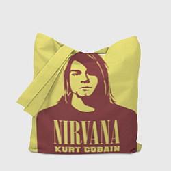 Сумка-шопер Kurt Cobain Nirvana, цвет: 3D-принт