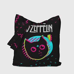 Сумка-шопер Led Zeppelin - rock star cat, цвет: 3D-принт