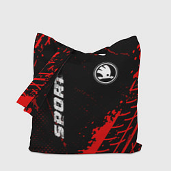Сумка-шопер Skoda red sport tires, цвет: 3D-принт