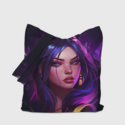 Сумка-шопер League of Legends Kaisa Kda style, цвет: 3D-принт