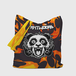 Сумка-шопер Die Antwoord рок панда и огонь, цвет: 3D-принт
