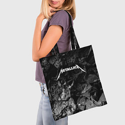 Сумка-шопер Metallica black graphite, цвет: 3D-принт — фото 2