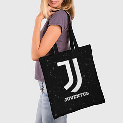 Сумка-шопер Juventus sport на темном фоне, цвет: 3D-принт — фото 2