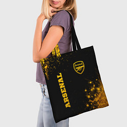 Сумка-шопер Arsenal - gold gradient вертикально, цвет: 3D-принт — фото 2