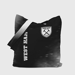 Сумка-шопер West Ham sport на темном фоне вертикально, цвет: 3D-принт