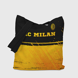 Сумка-шопер AC Milan - gold gradient посередине, цвет: 3D-принт