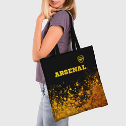 Сумка-шопер Arsenal - gold gradient посередине, цвет: 3D-принт — фото 2