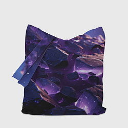 Сумка-шоппер Фиолетовые неоновые камни со светом