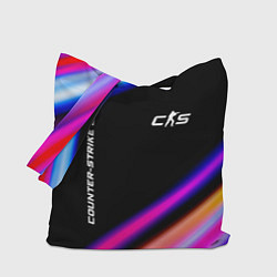 Сумка-шопер Counter-Strike 2 speed game lights, цвет: 3D-принт