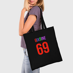 Сумка-шопер 6ix9ine logo, цвет: 3D-принт — фото 2