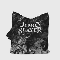 Сумка-шопер Demon Slayer black graphite, цвет: 3D-принт