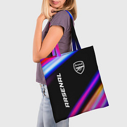 Сумка-шопер Arsenal speed game lights, цвет: 3D-принт — фото 2
