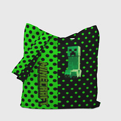 Сумка-шопер Minecraft creeper pattern, цвет: 3D-принт