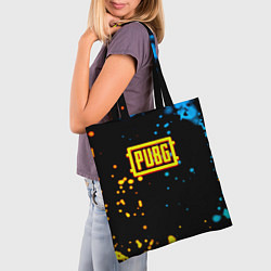 Сумка-шопер PUBG огненное лого, цвет: 3D-принт — фото 2