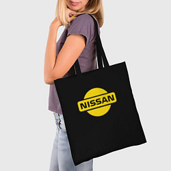 Сумка-шопер Nissan yellow logo, цвет: 3D-принт — фото 2