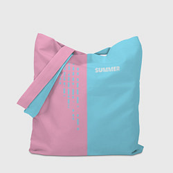 Сумка-шопер Summer-pink and blue, цвет: 3D-принт