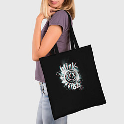 Сумка-шопер Blink-182 glitch, цвет: 3D-принт — фото 2