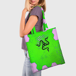 Сумка-шопер Razer pattern geometry, цвет: 3D-принт — фото 2